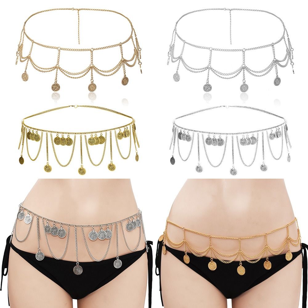 Vintage Collectible Coins - Vintage Gypsy Folk-custom Dangle Waist Belt