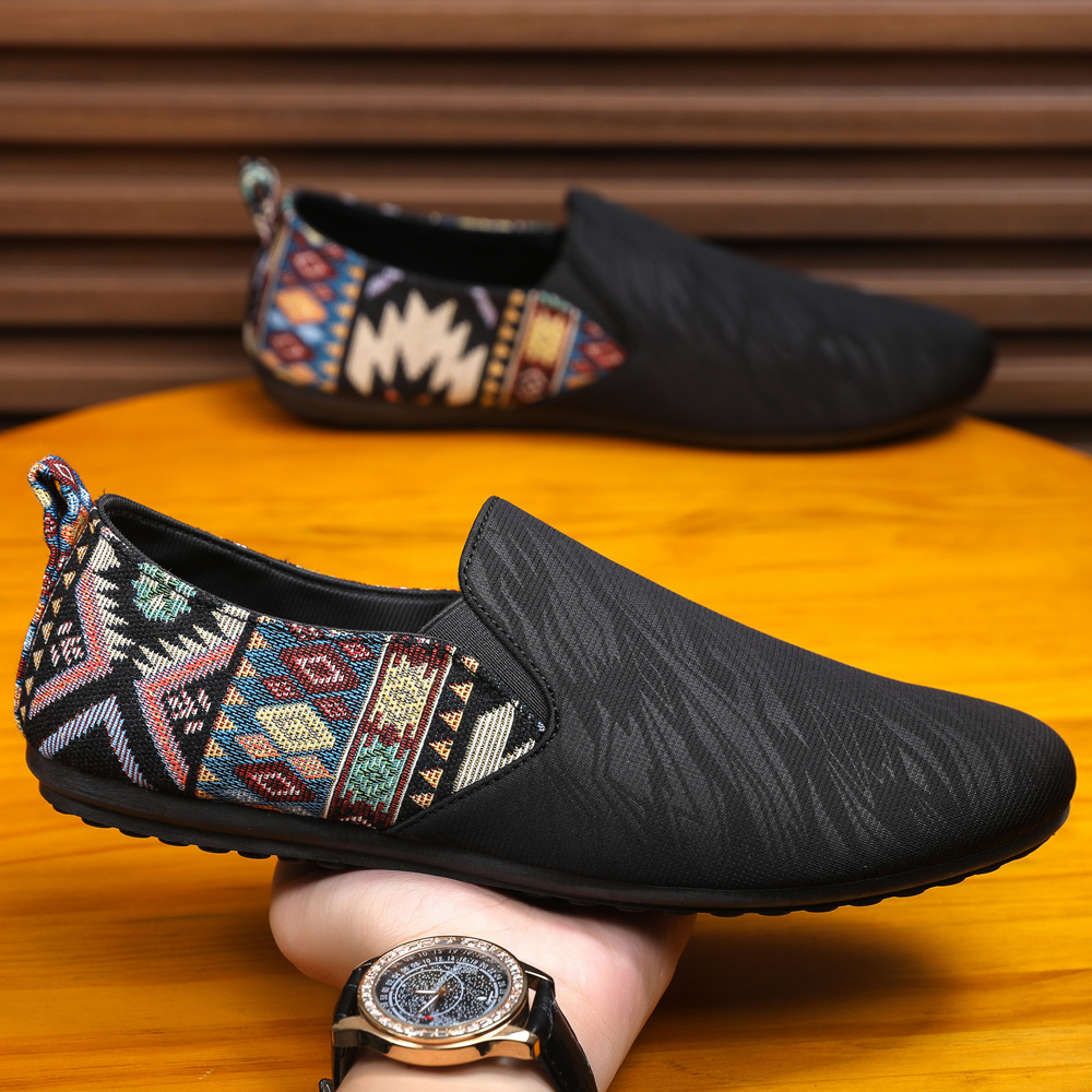 Vintage Collectible Shoes - 2025 Autumn Collection Chinese-inspired Loafers Black
