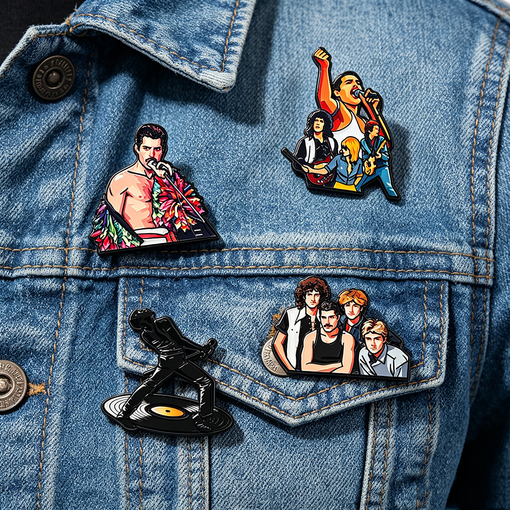 Vintage Item - 4pcs Classic Rock Band Enamel Pins