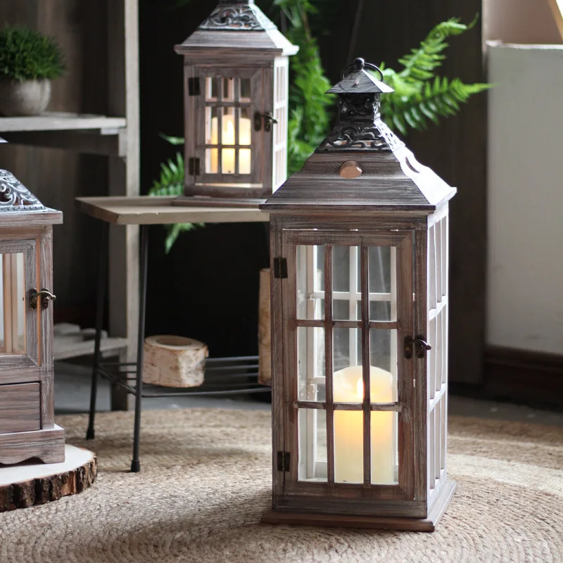 Vintage Wooden Glass Wind Lamp - Collectible Vintage Lamps บทวิจารณ์และราคา