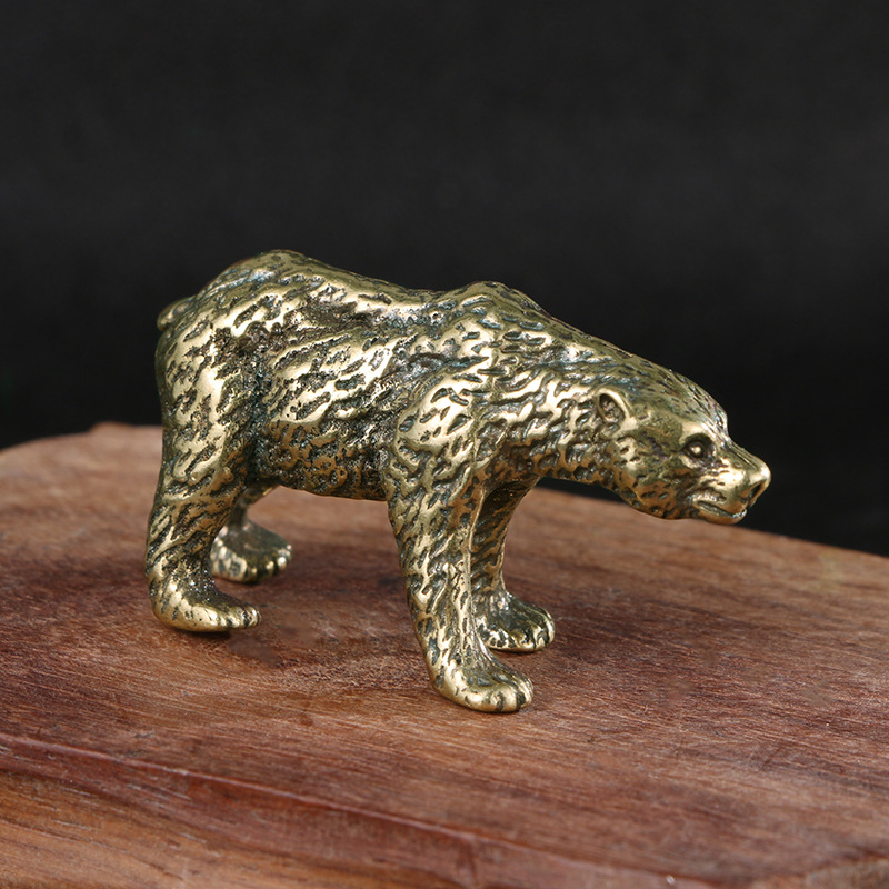 1PC Vintage Solid Brass Bear S - Vintage Collectible Bears บทวิจารณ์และราคา