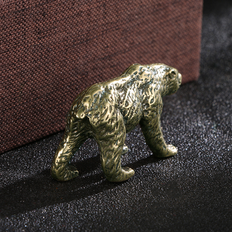 1PC Vintage Solid Brass Bear S - Vintage Collectible Bears บทวิจารณ์และราคา