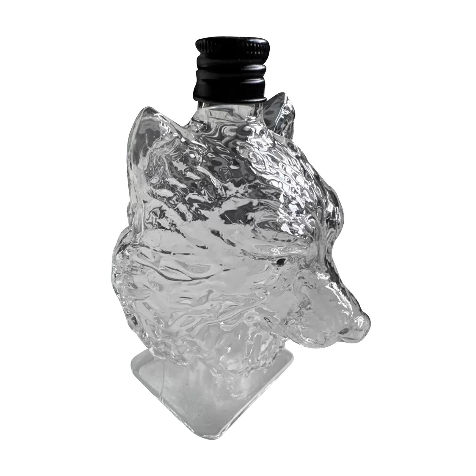 Engraved Whiskey Glasses Wolf  - Vintage Collectible Bottles บทวิจารณ์และราคา