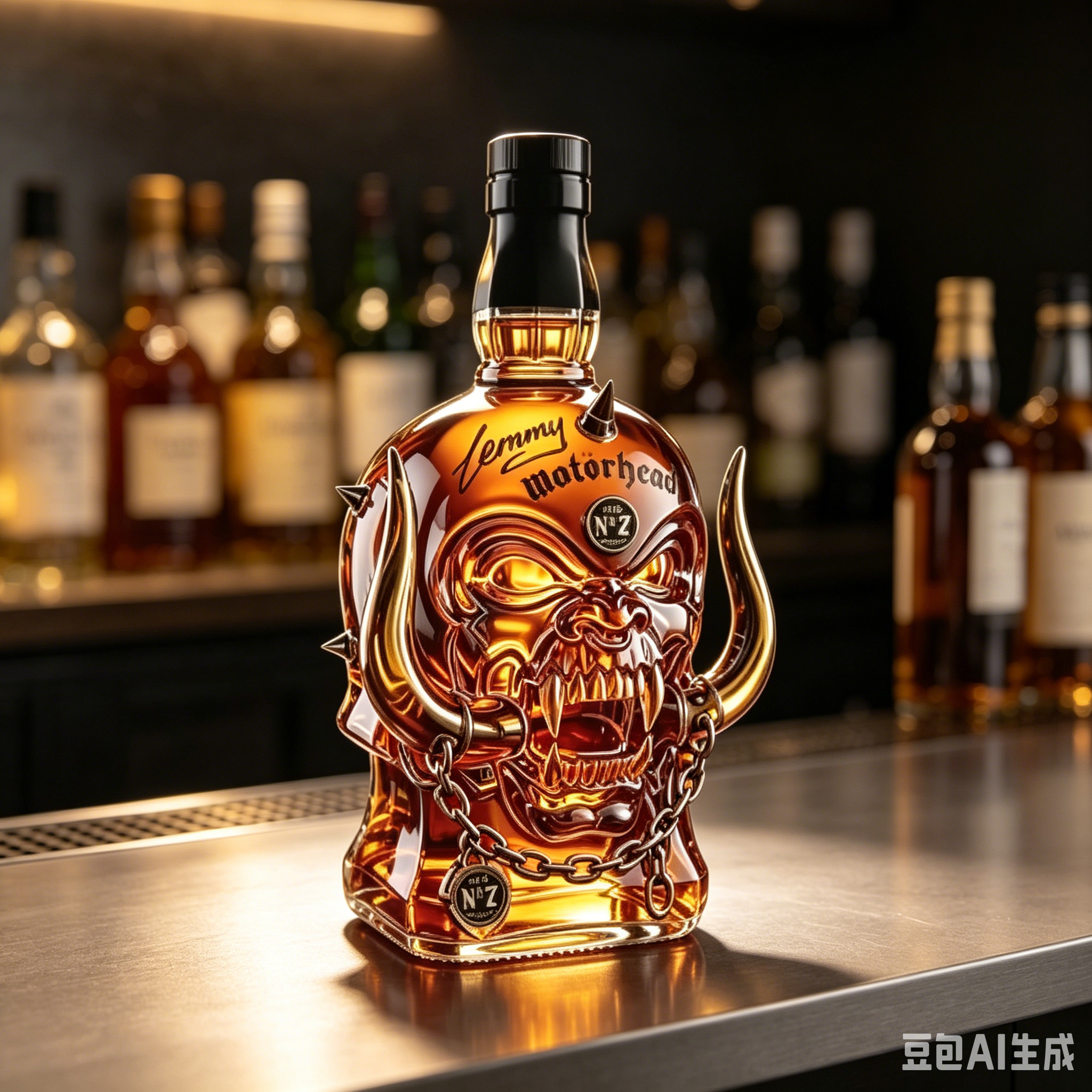 Vintage Punk Skull Whiskey Gla - Vintage Collectible Bottles บทวิจารณ์และราคา