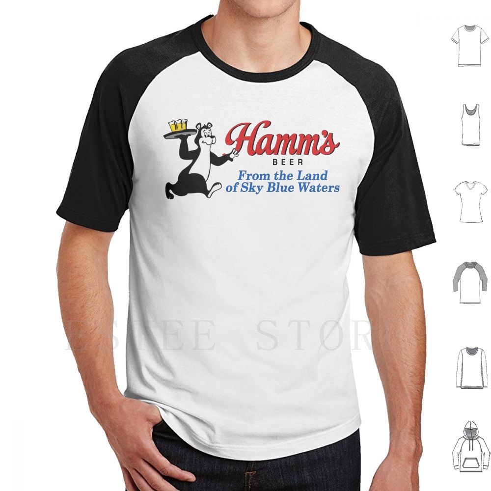 Hamm's Beer Bear Design T Shir - Vintage Collectible Bears บทวิจารณ์และราคา