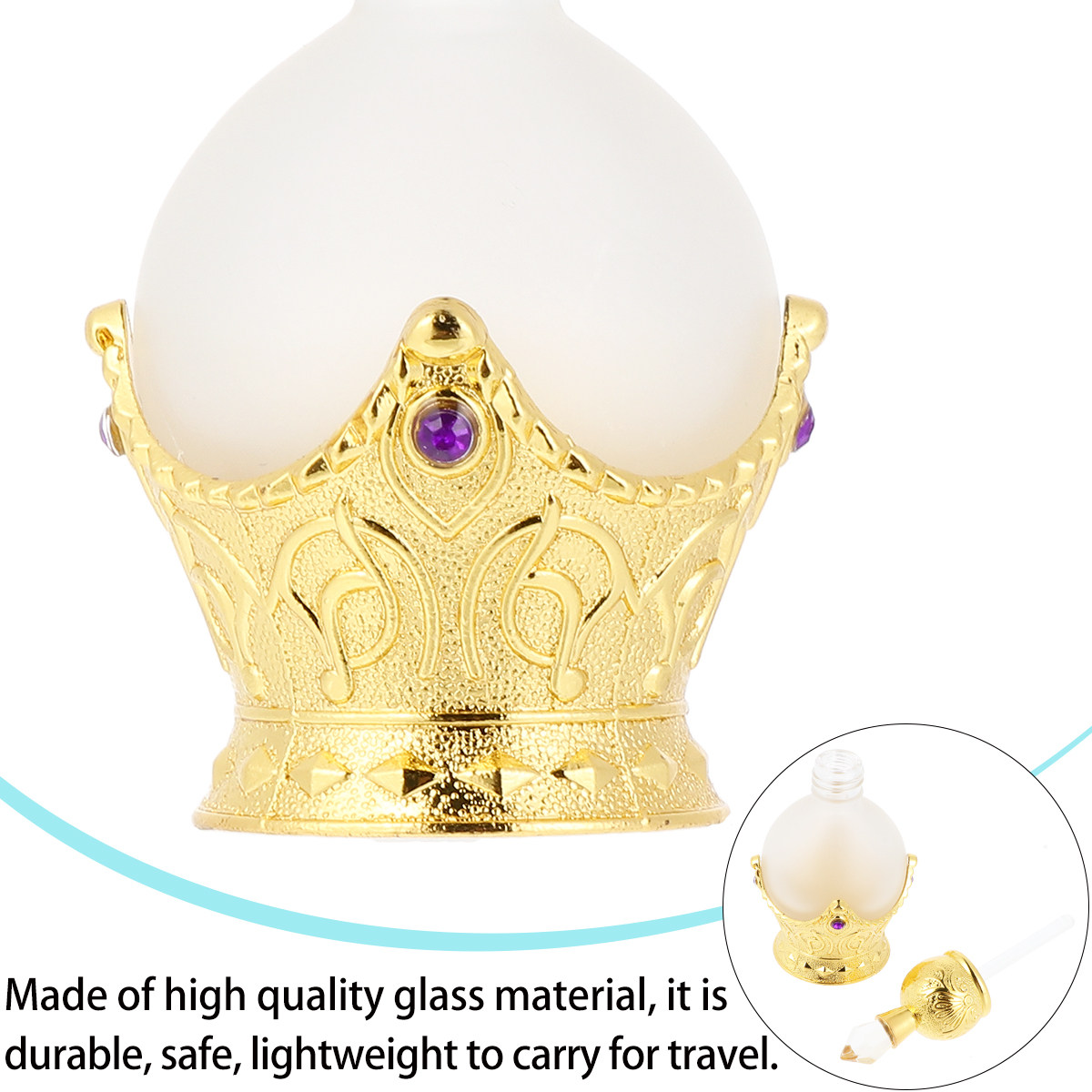 15Ml Gold Glass Perfume Bottle - Vintage Collectible Bottles บทวิจารณ์และราคา