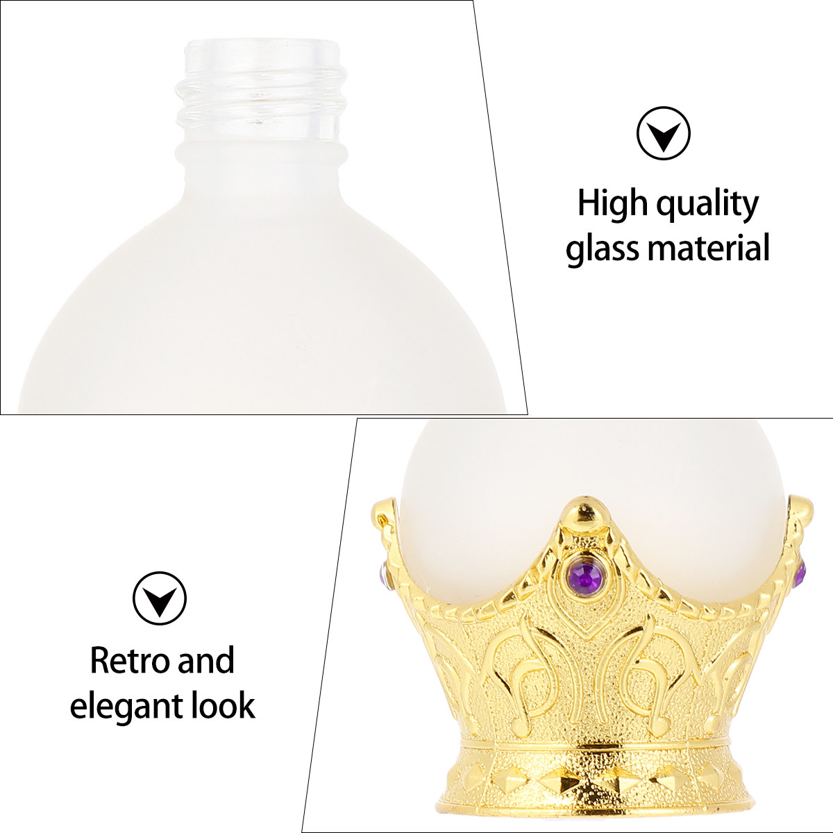 15Ml Gold Glass Perfume Bottle - Vintage Collectible Bottles บทวิจารณ์และราคา