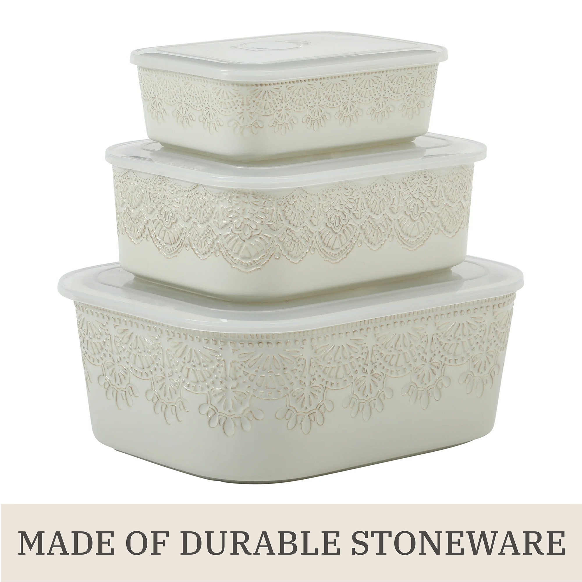 Vintage lace ceramic casserole - Vintage Collectible Dishes บทวิจารณ์และราคา