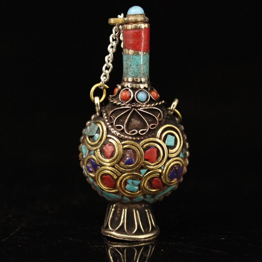 Collection Chinese brass inlai - Vintage Collectible Bottles บทวิจารณ์และราคา