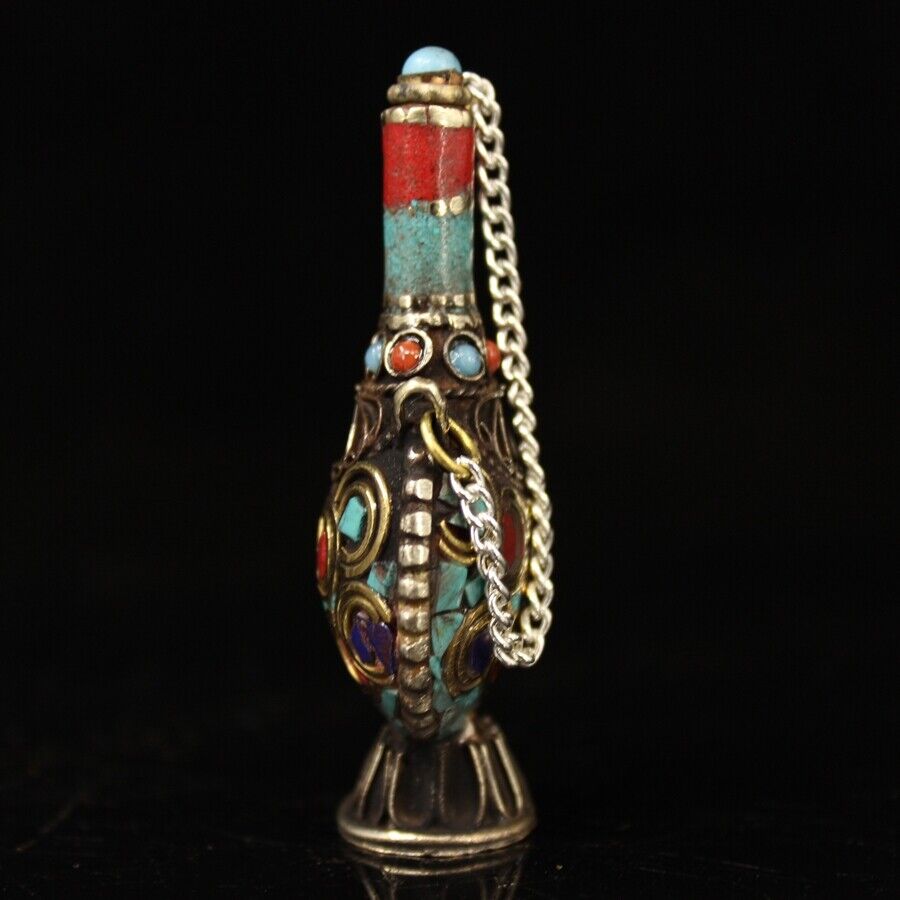 Collection Chinese brass inlai - Vintage Collectible Bottles บทวิจารณ์และราคา