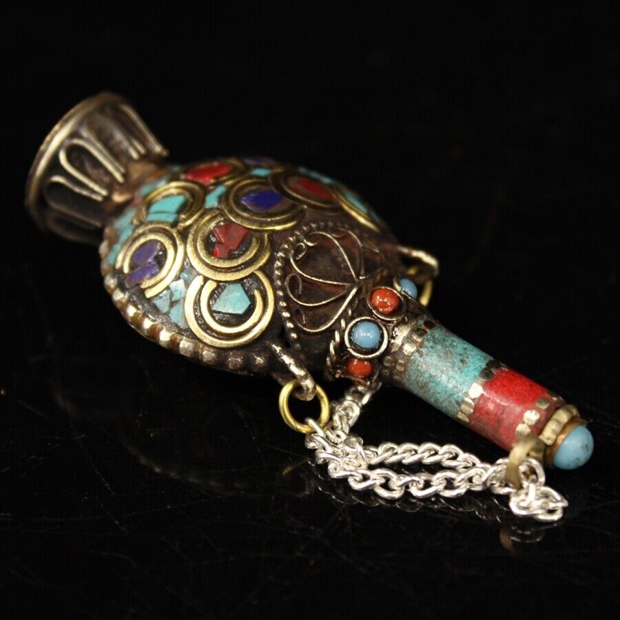 Collection Chinese brass inlai - Vintage Collectible Bottles บทวิจารณ์และราคา