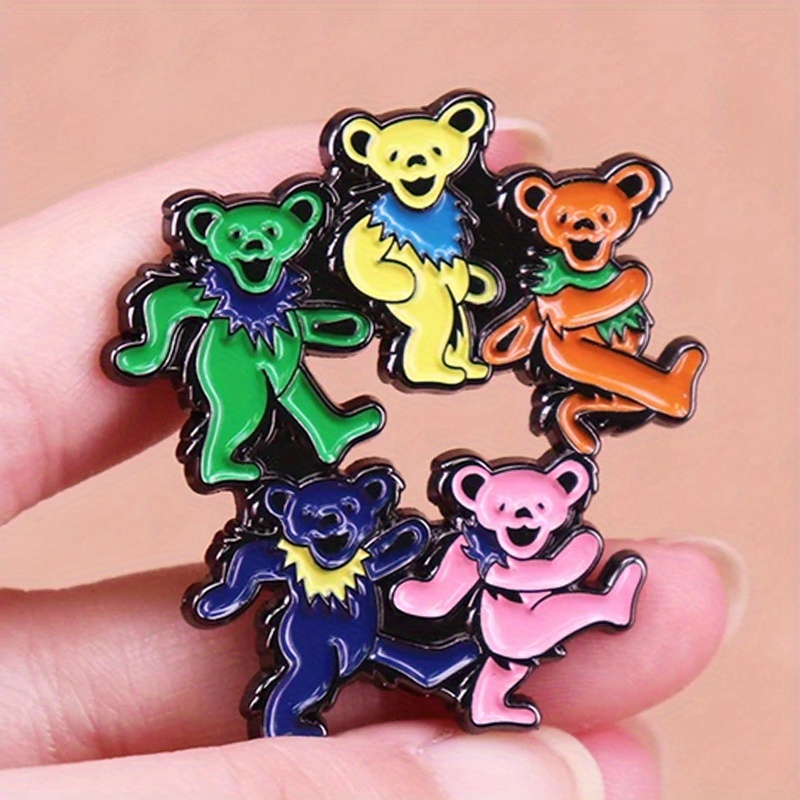 Dancing Bears Enamel Pin Rock  - Vintage Collectible Bears บทวิจารณ์และราคา