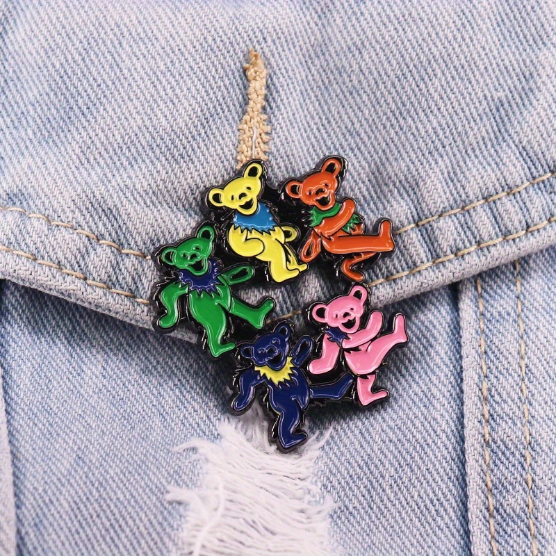 Dancing Bears Enamel Pin Rock  - Vintage Collectible Bears บทวิจารณ์และราคา