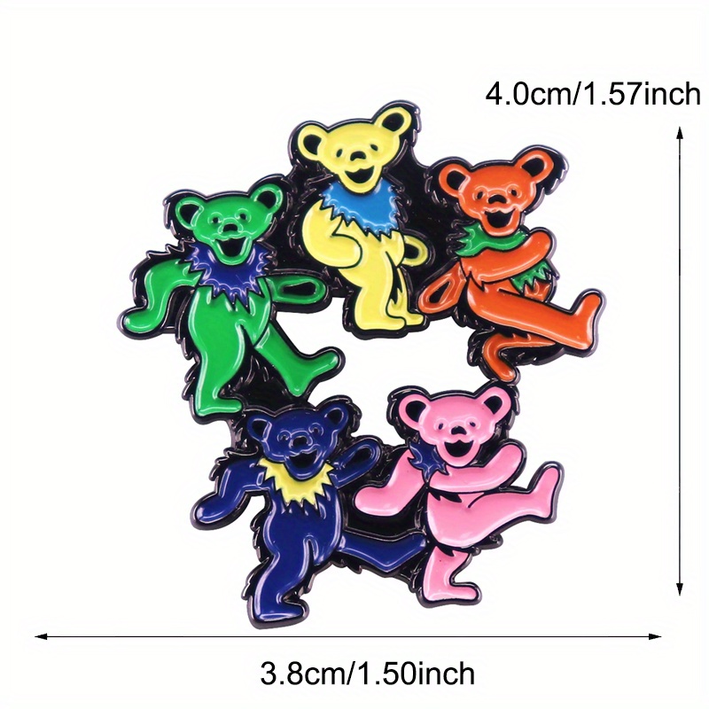 Dancing Bears Enamel Pin Rock  - Vintage Collectible Bears บทวิจารณ์และราคา