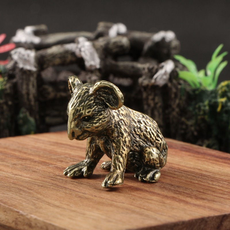 1 PC Vintage Hand Carved Brass - Vintage Collectible Bears บทวิจารณ์และราคา