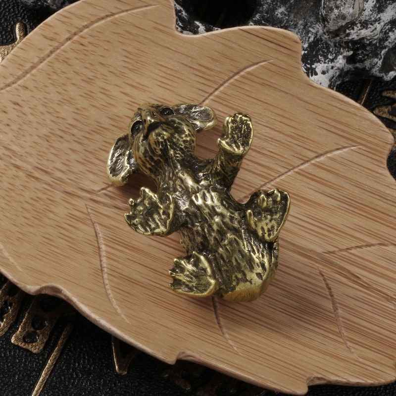 1 PC Vintage Hand Carved Brass - Vintage Collectible Bears บทวิจารณ์และราคา
