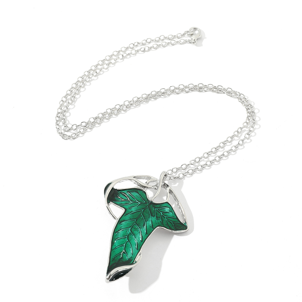 Vintage Green Leaf Pendant Nec - Vintage Item บทวิจารณ์และราคา