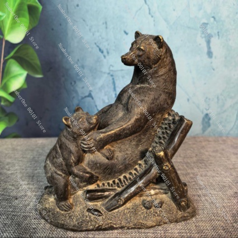 Antique Bronze Bear Ornament V - Vintage Collectible Bears บทวิจารณ์และราคา