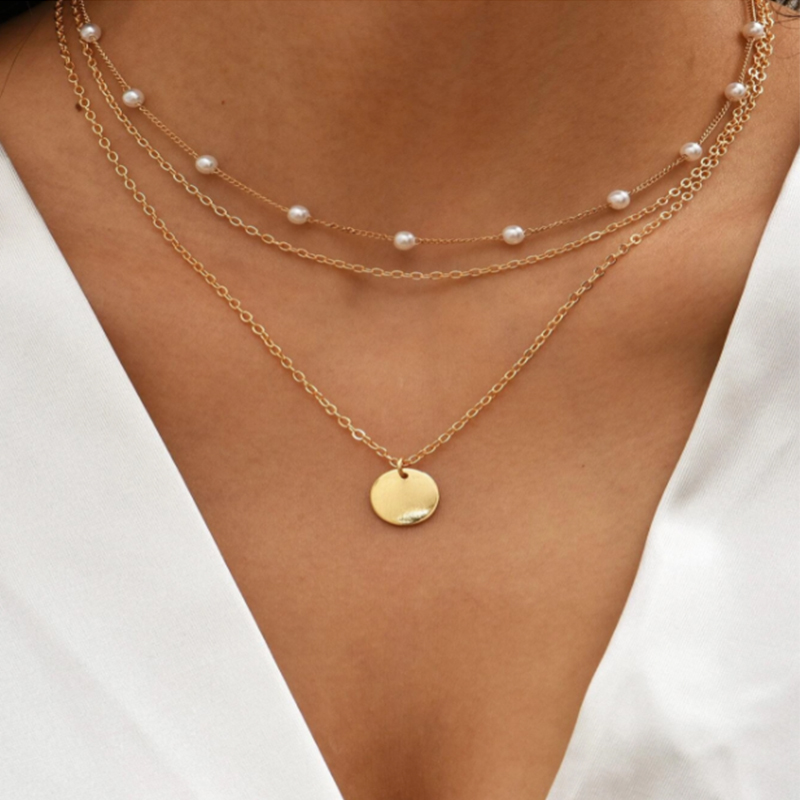 Vintage Necklace Gold Color Ch - Vintage Collectible Coins บทวิจารณ์และราคา
