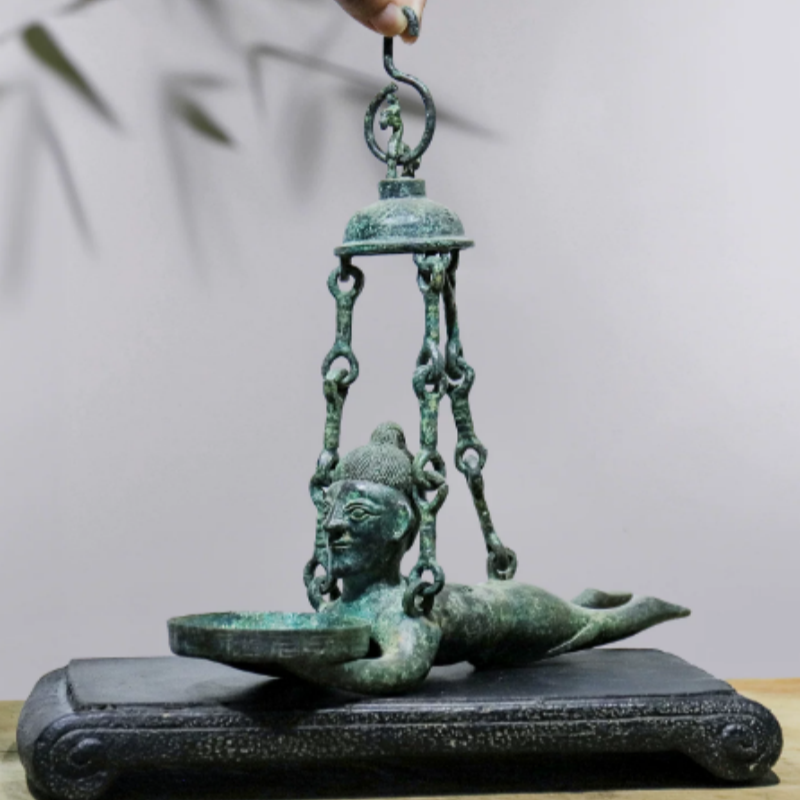Vintage Bronze Figurative hang - Collectible Vintage Lamps บทวิจารณ์และราคา