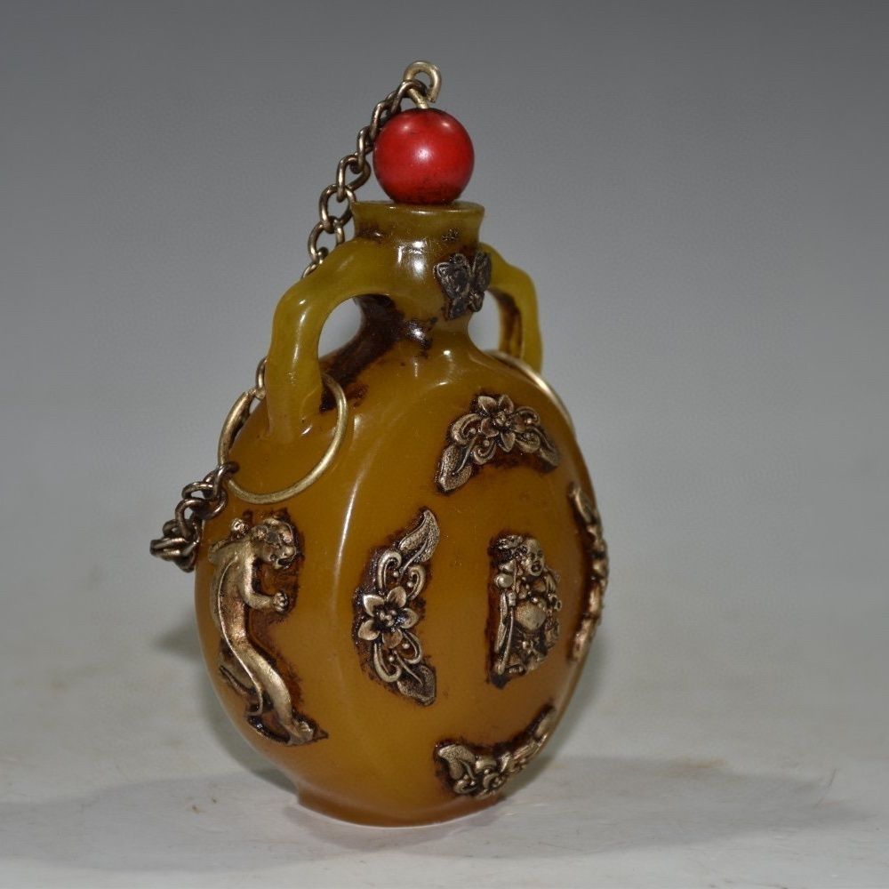 Vintage Collectible Carved Amb - Vintage Collectible Bottles บทวิจารณ์และราคา