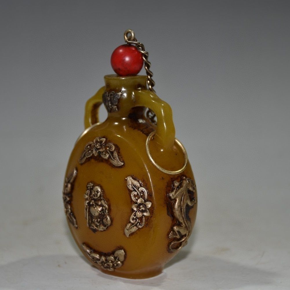 Vintage Collectible Carved Amb - Vintage Collectible Bottles บทวิจารณ์และราคา