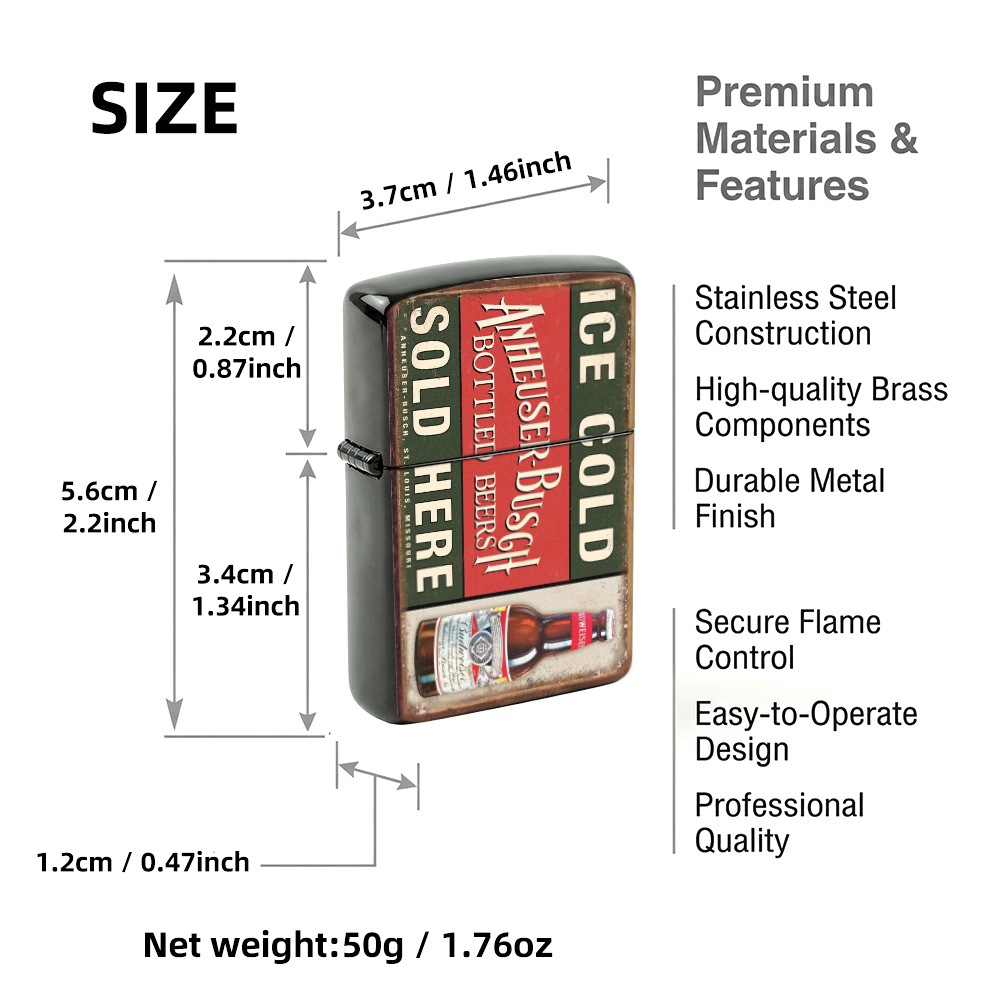 Vintage Beer Bottle Metal Ligh - Vintage Collectible Bottles บทวิจารณ์และราคา