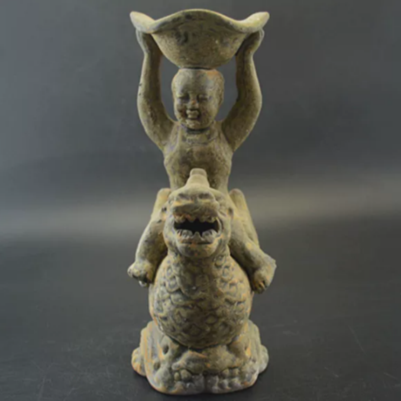 Vintage Yue Kiln Qilin Oil Lam - Collectible Vintage Lamps บทวิจารณ์และราคา