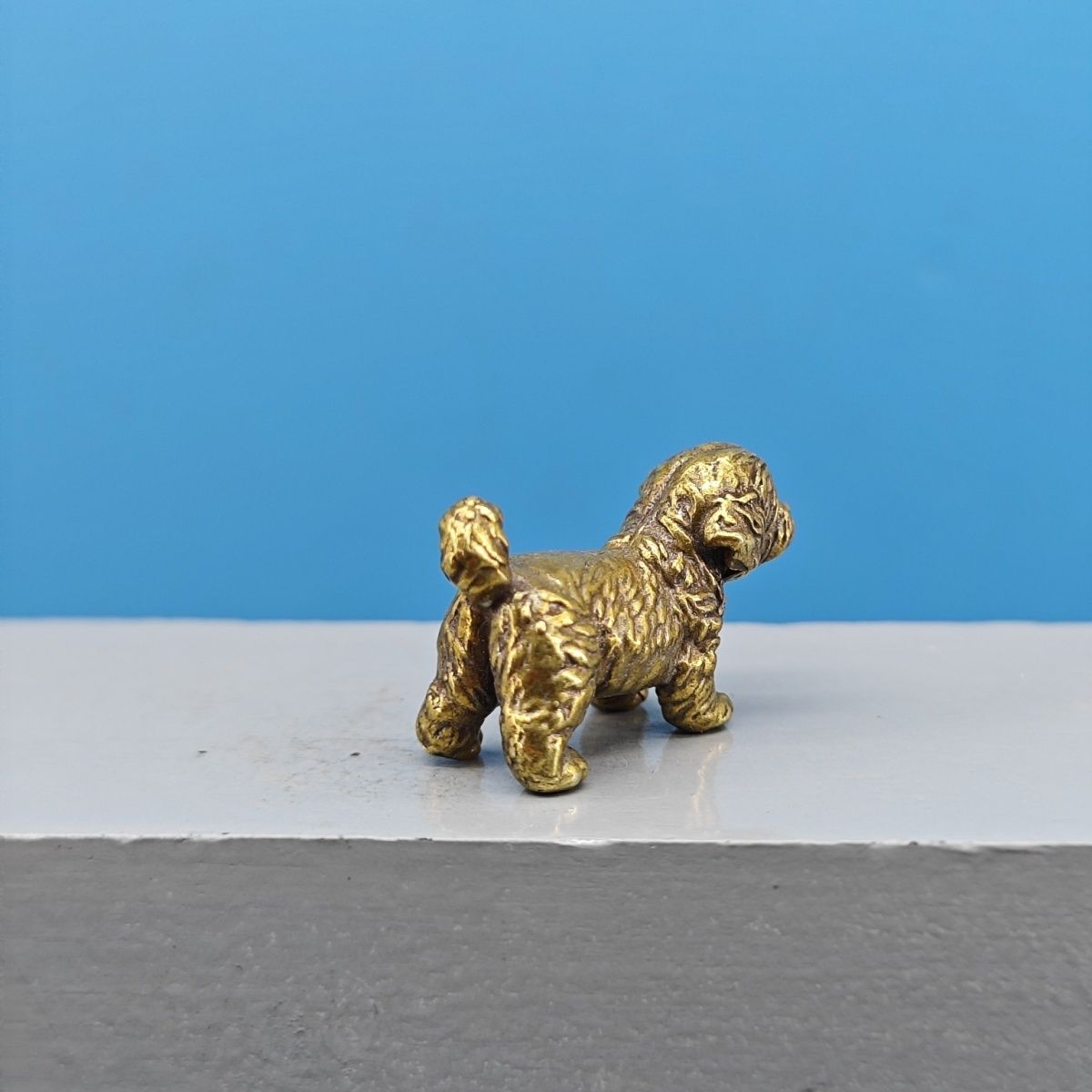 Mini Brass Dog Statue French B - Vintage Collectible Bears บทวิจารณ์และราคา