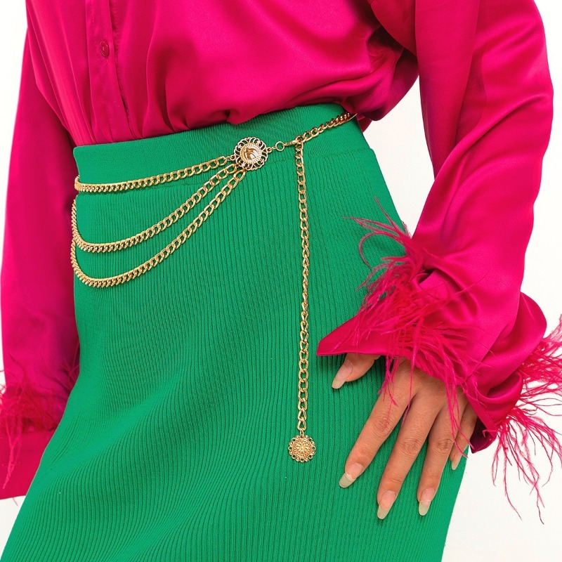 2025 Punk Hip Hop Waist Chain  - Vintage Collectible Coins บทวิจารณ์และราคา