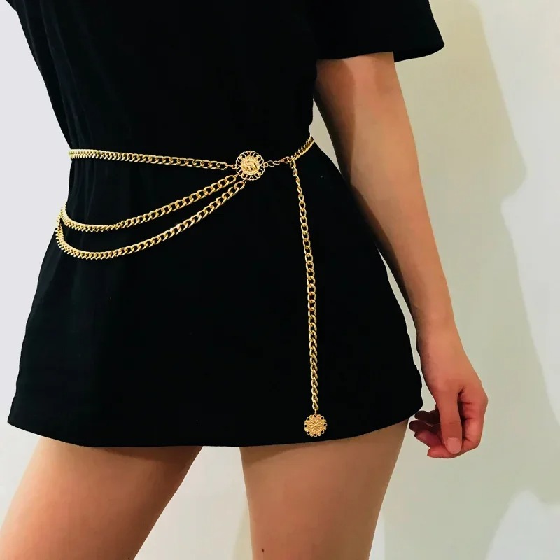 2025 Punk Hip Hop Waist Chain  - Vintage Collectible Coins บทวิจารณ์และราคา