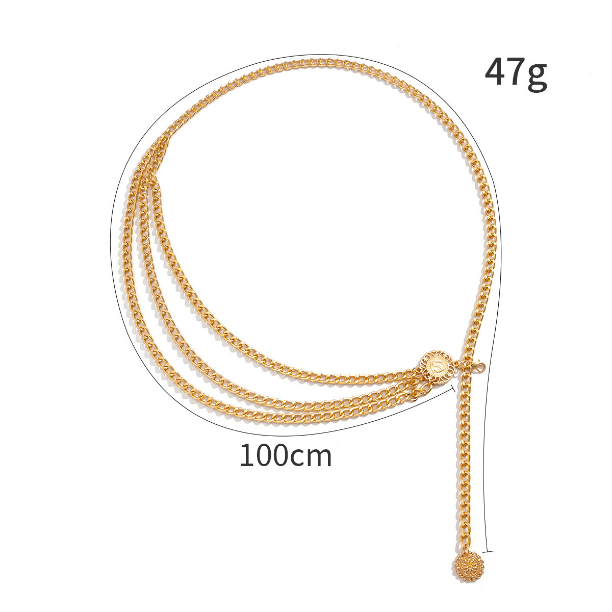 2025 Punk Hip Hop Waist Chain  - Vintage Collectible Coins บทวิจารณ์และราคา