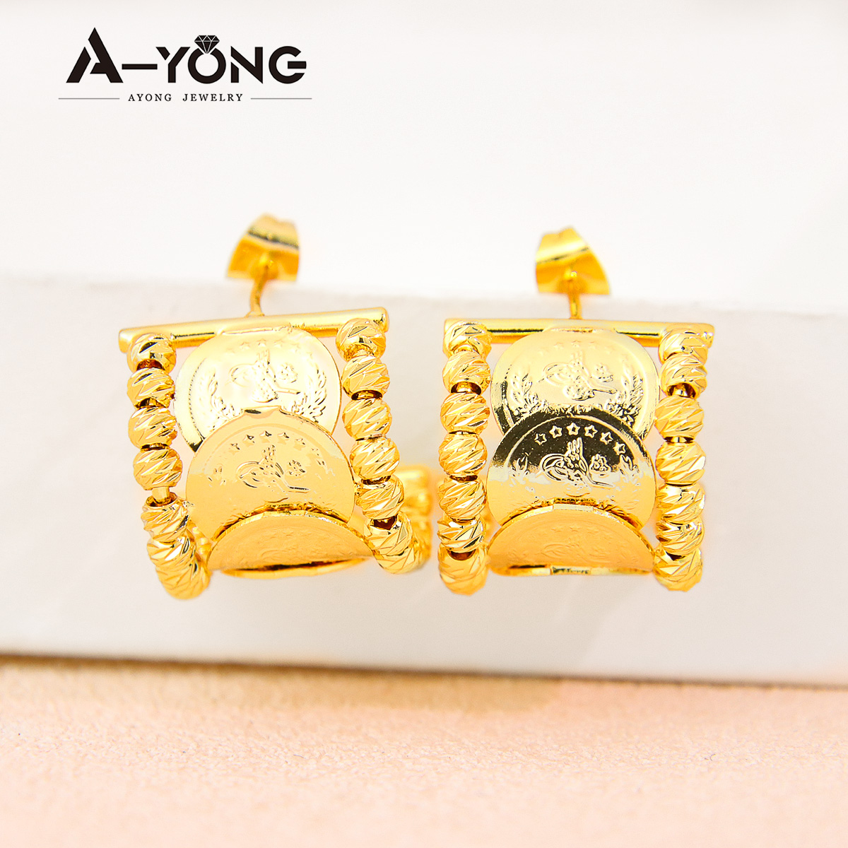 Turkish Vintage Coins Stud Ear - Vintage Collectible Coins บทวิจารณ์และราคา